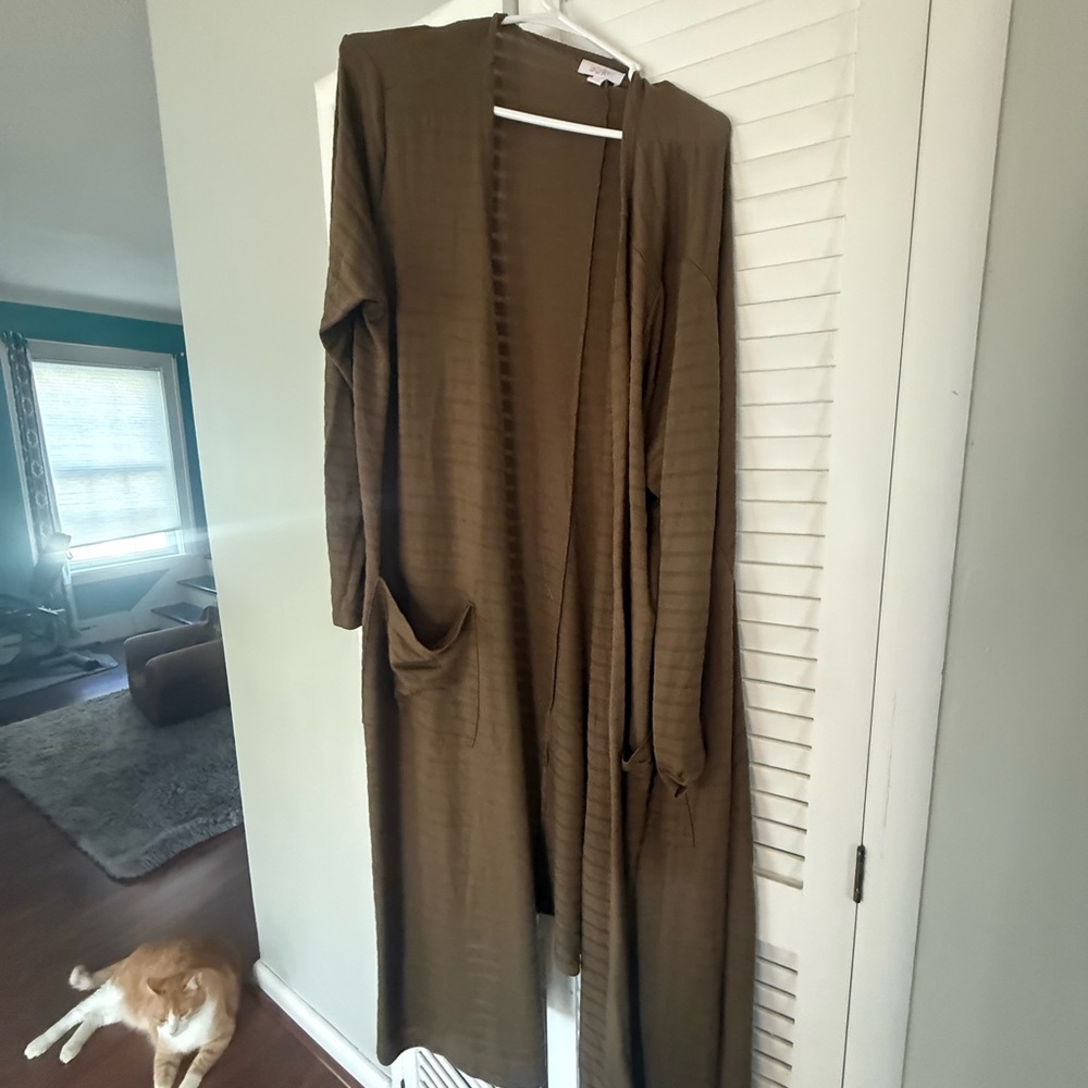 LuLaRoe Brownish green duster